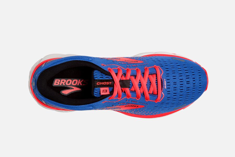 Ghost 13 Road Brooks Running Shoes NZ Womens - Blue/Orange - ZPIUTG-578